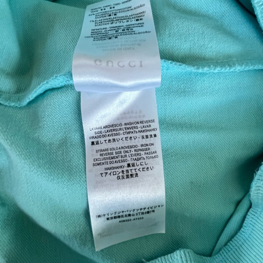 GUCCI Women's Bananya Crewneck Sweater Sequin
Embellished Cotton Blue - Picture 8 of 14